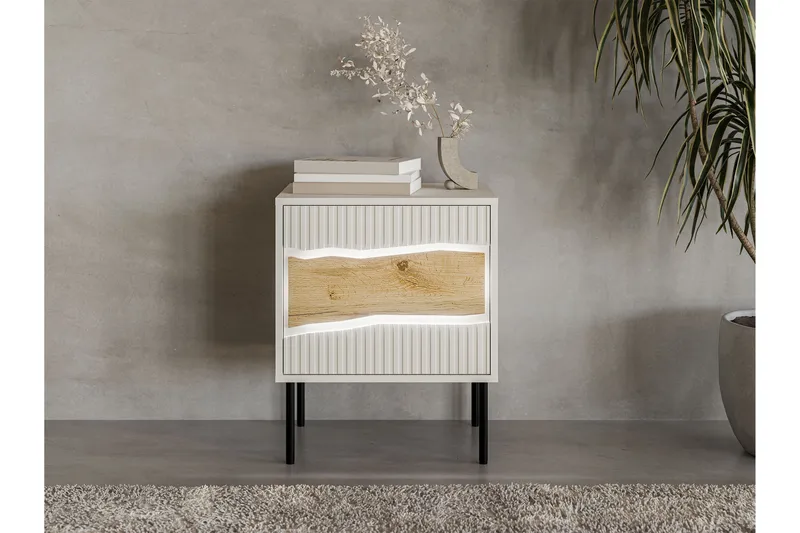 Stintino Nattbord 51 cm - Beige/Brun - Møbler - Bord - Avlastningsbord - Sengebord & nattbord