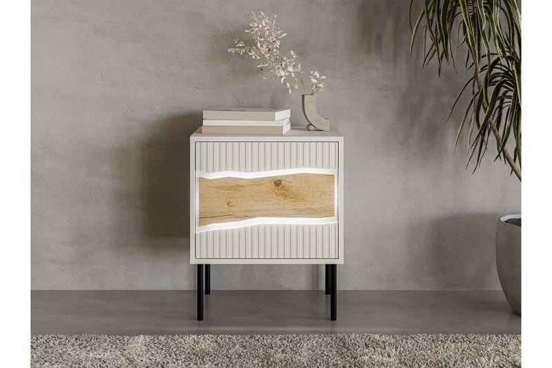 Stintino Nattbord 51 cm - Beige/Brun - Møbler - Bord - Avlastningsbord - Sengebord & nattbord