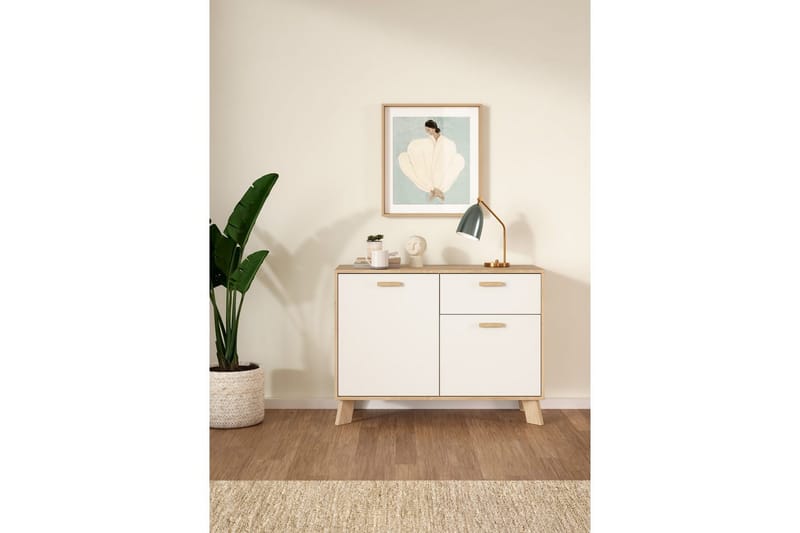 Sumita Konsollbord 99 cm - Hvit/Kirsebærrød - Møbler - Bord - Avlastningsbord - Gangbord