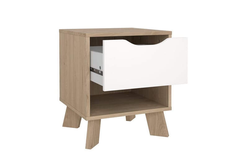 Sumita Nattbord 40 cm - Brun/Hvit - Møbler - Bord - Avlastningsbord - Sengebord & nattbord