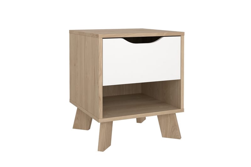 Sumita Nattbord 40 cm - Brun/Hvit - Møbler - Bord - Avlastningsbord - Sengebord & nattbord