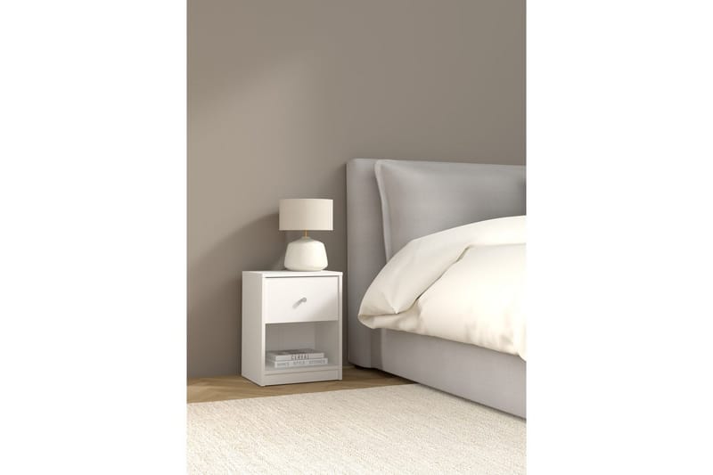 Sundra Nattbord 38 cm - Hvit - Møbler - Bord - Avlastningsbord - Sengebord & nattbord