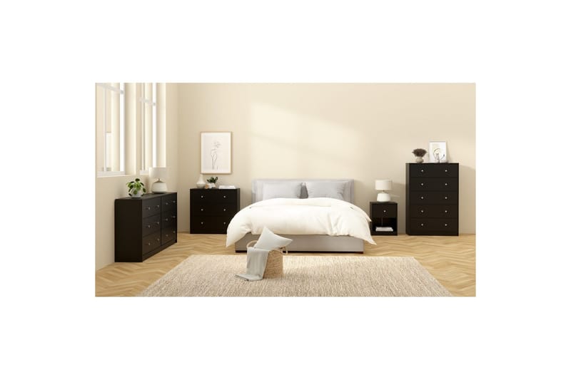 Sundra Nattbord 38 cm - Svart - Møbler - Bord - Avlastningsbord - Sengebord & nattbord