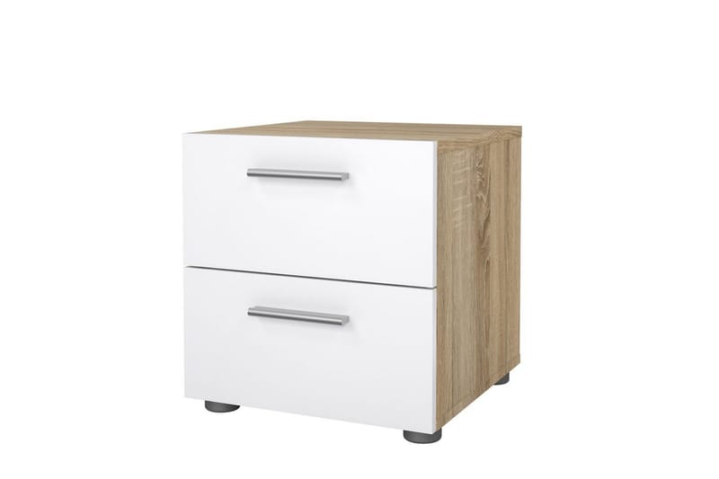Suntia Nattbord 40 cm - Hvit/Natur - Møbler - Bord - Avlastningsbord - Sengebord & nattbord