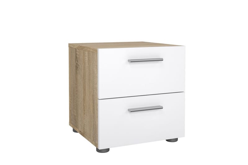Suntia Nattbord 40 cm - Hvit/Natur - Møbler - Bord - Avlastningsbord - Sengebord & nattbord