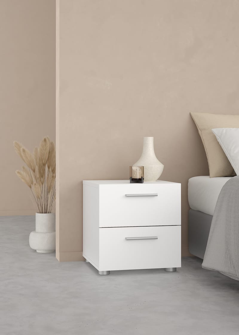 Suntia Nattbord med 2 skuffer 40x40x42 cm - Møbler - Bord - Avlastningsbord - Sengebord & nattbord