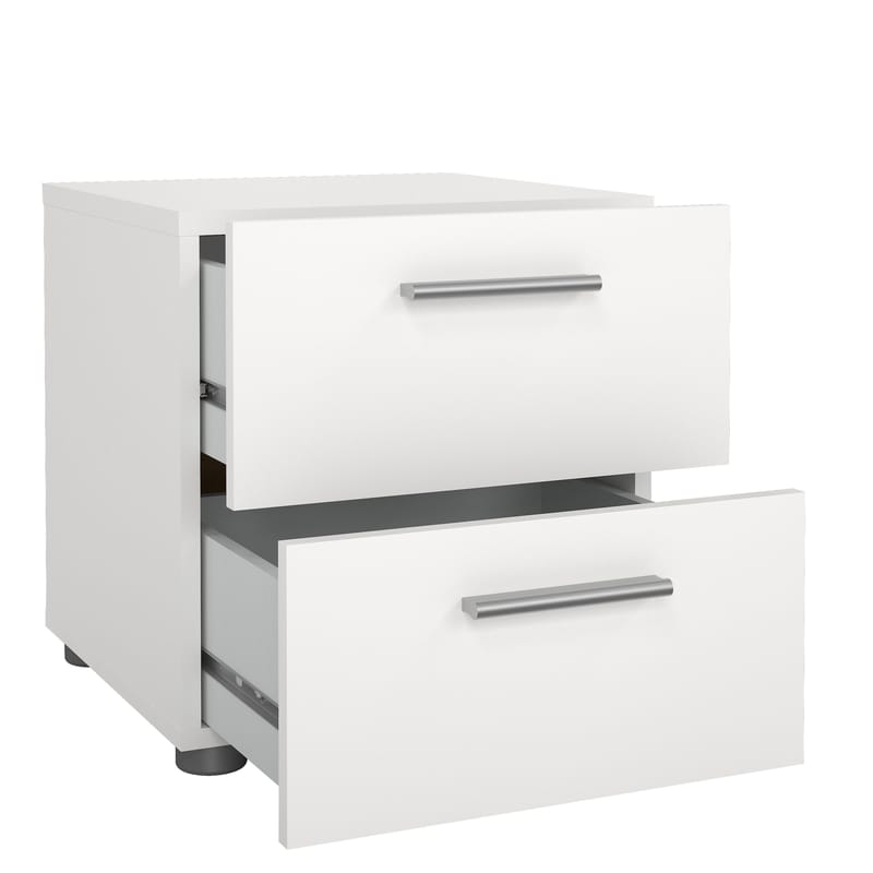 Suntia Nattbord med 2 skuffer 40x40x42 cm - Møbler - Bord - Avlastningsbord - Sengebord & nattbord