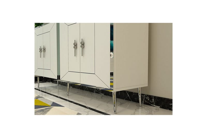 Swirl Konsollbord 150 cm - Hvit/Sølv - Møbler - Bord - Avlastningsbord - Gangbord