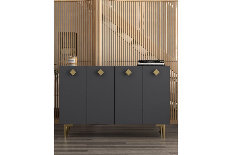 Sylas Konsollbord 120 cm - Antrasitt/Gull - Møbler - Bord - Avlastningsbord - Gangbord