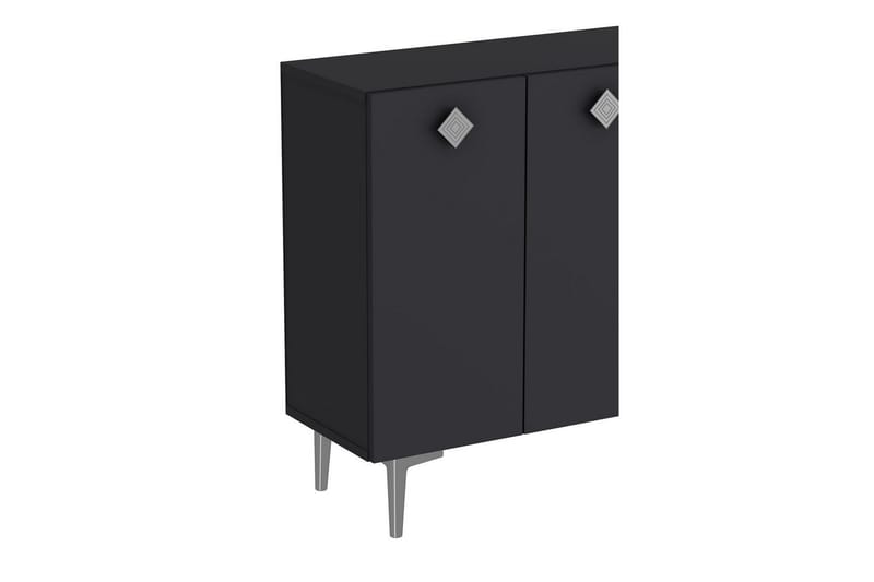 Sylas Konsollbord 120x120 cm - Antrasitt/Sølv - Møbler - Bord - Avlastningsbord - Gangbord