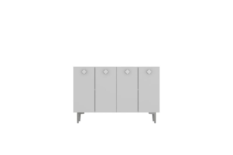 Sylas Konsollbord 120x120 cm - Hvit/Sølv - Møbler - Bord - Avlastningsbord - Gangbord