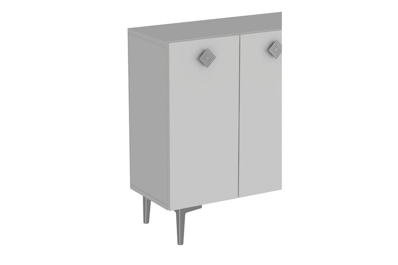 Sylas Konsollbord 120x120 cm - Hvit/Sølv - Møbler - Bord - Avlastningsbord - Gangbord