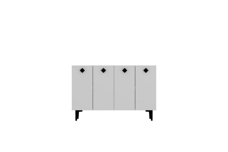 Sylas Konsollbord 120x120 cm - Hvit/Svart - Møbler - Bord - Avlastningsbord - Gangbord