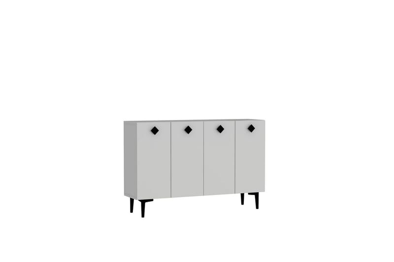 Sylas Konsollbord 120x120 cm - Hvit/Svart - Møbler - Bord - Avlastningsbord - Gangbord