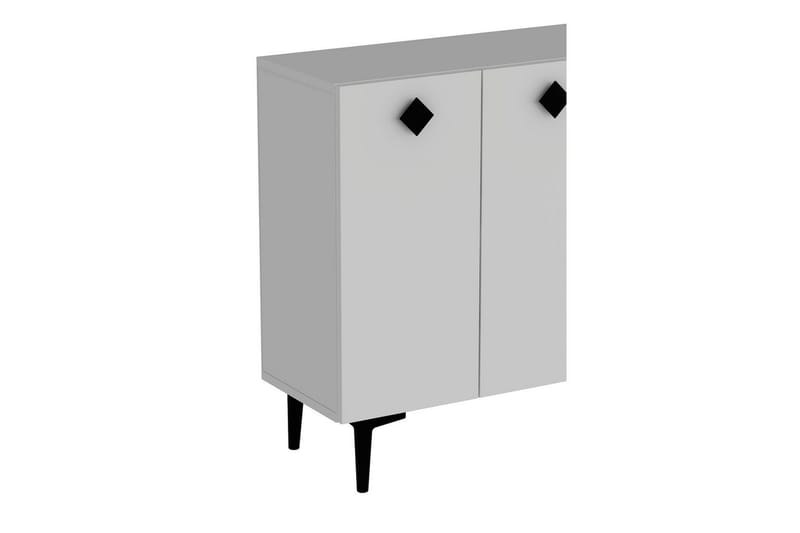 Sylas Konsollbord 120x120 cm - Hvit/Svart - Møbler - Bord - Avlastningsbord - Gangbord