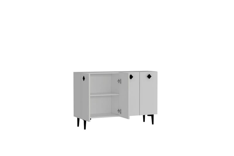 Sylas Konsollbord 120x120 cm - Hvit/Svart - Møbler - Bord - Avlastningsbord - Gangbord