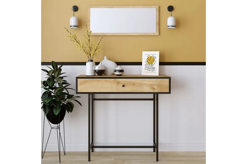 Taharoa Konsollbord 100 cm - Eik/Sort - Møbler - Bord - Avlastningsbord - Gangbord