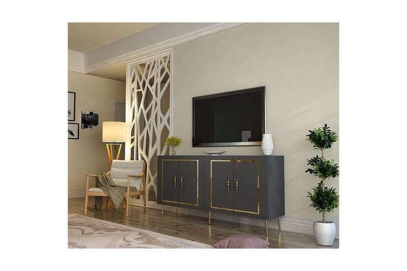 Talon Konsollbord 150 cm - Antrasitt/Gull - Møbler - Bord - Avlastningsbord - Gangbord