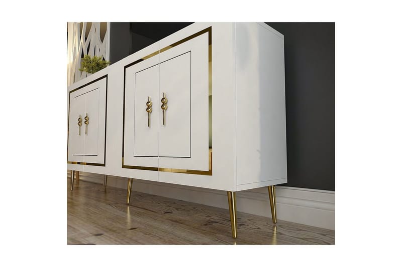 Talon Konsollbord 150 cm - Hvit/Gull - Møbler - Bord - Avlastningsbord - Gangbord