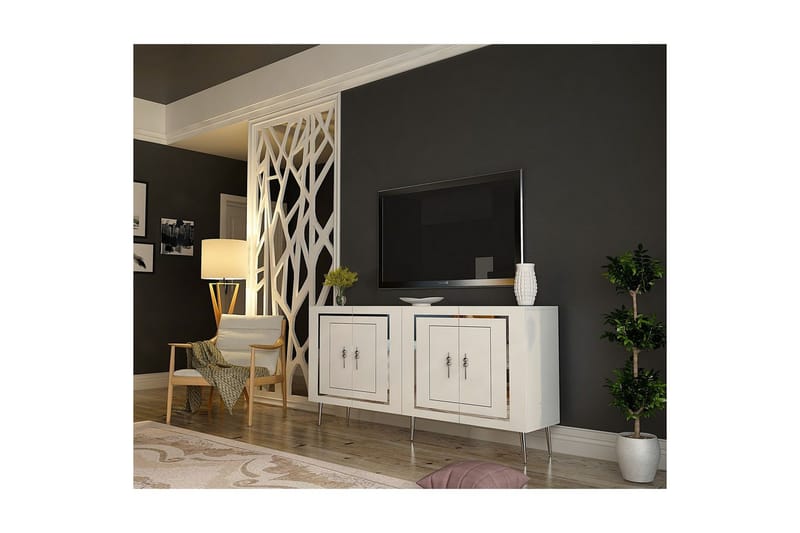 Talon Konsollbord 150 cm - Hvit/Sølv - Møbler - Bord - Avlastningsbord - Gangbord