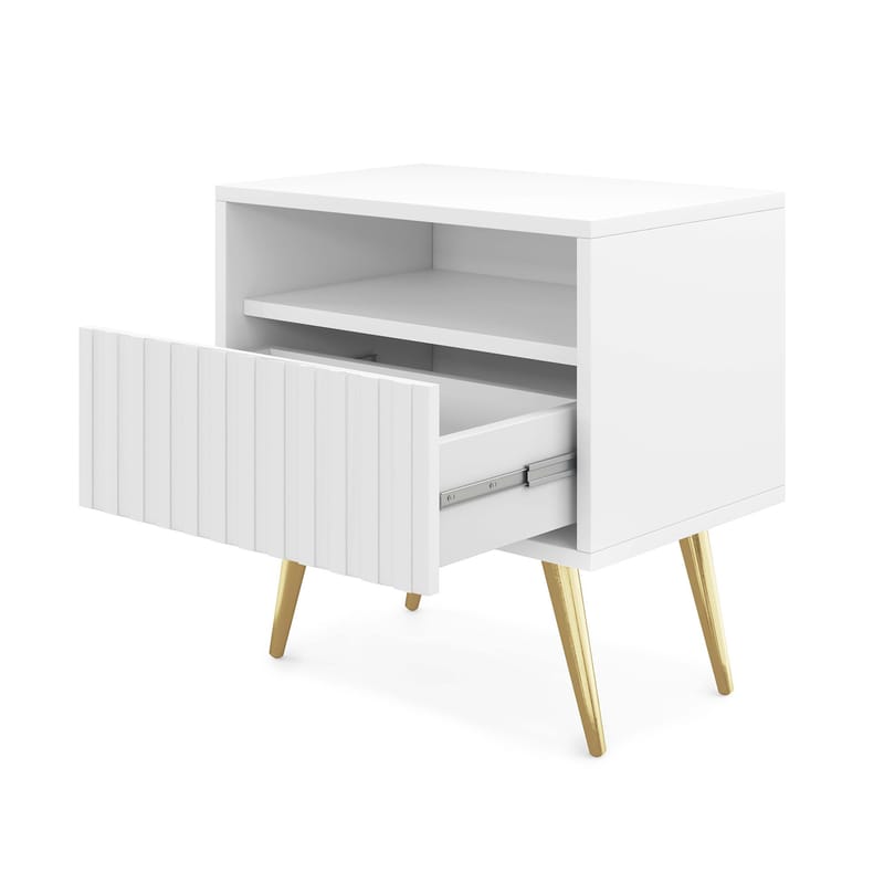 Tapas Nattbord 48 cm - Hvit - Møbler - Bord - Avlastningsbord - Sengebord & nattbord