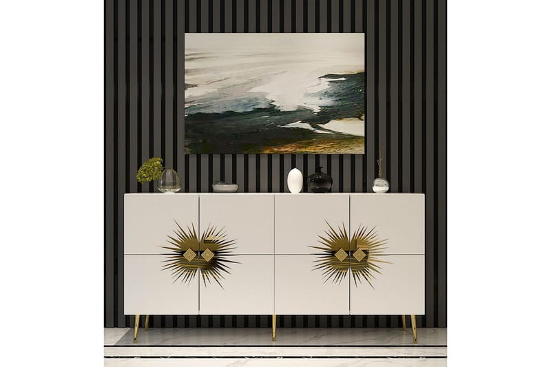 Tari Konsollbord 150 cm - Bronse/Hvit - Møbler - Bord - Avlastningsbord - Gangbord