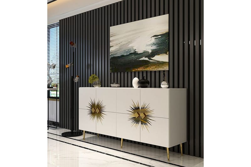 Tari Konsollbord 150 cm - Bronse/Hvit - Møbler - Bord - Avlastningsbord - Gangbord