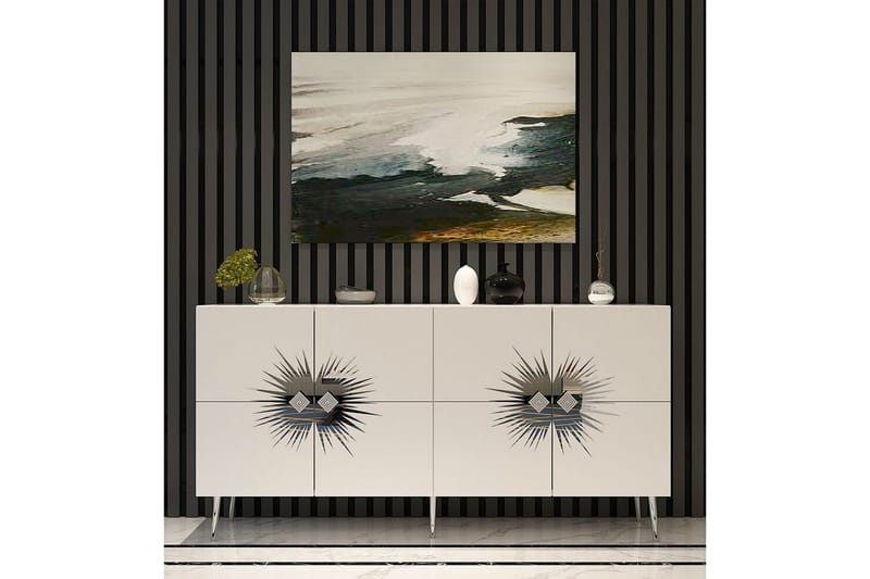 Tari Konsollbord 150 cm - Hvit/Sølv - Møbler - Bord - Avlastningsbord - Gangbord