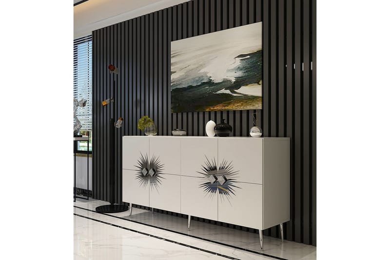 Tari Konsollbord 150 cm - Hvit/Sølv - Møbler - Bord - Avlastningsbord - Gangbord