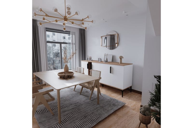 Tarz Konsollbord 180 cm - Eik/Hvit - Møbler - Bord - Avlastningsbord - Gangbord