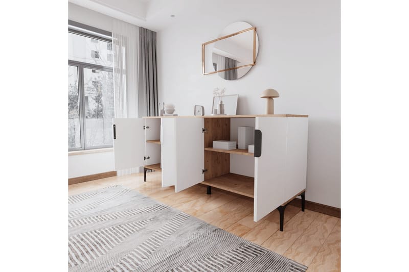 Tarz Konsollbord 180 cm - Eik/Hvit - Møbler - Bord - Avlastningsbord - Gangbord