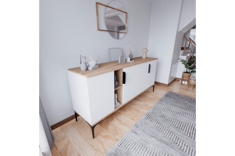 Tarz Konsollbord 180 cm - Eik/Hvit - Møbler - Bord - Avlastningsbord - Gangbord