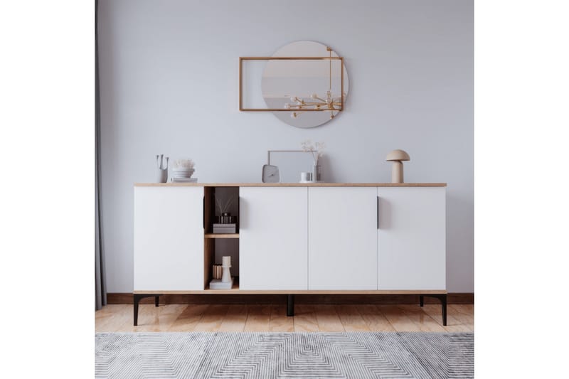 Tarz Konsollbord 180 cm - Eik/Hvit - Møbler - Bord - Avlastningsbord - Gangbord