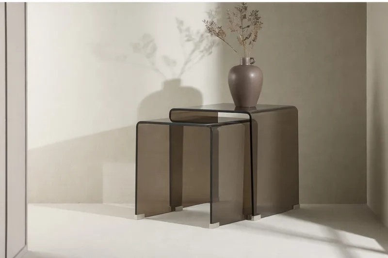 Telemark sidebord 36 cm, Bruntonet glass