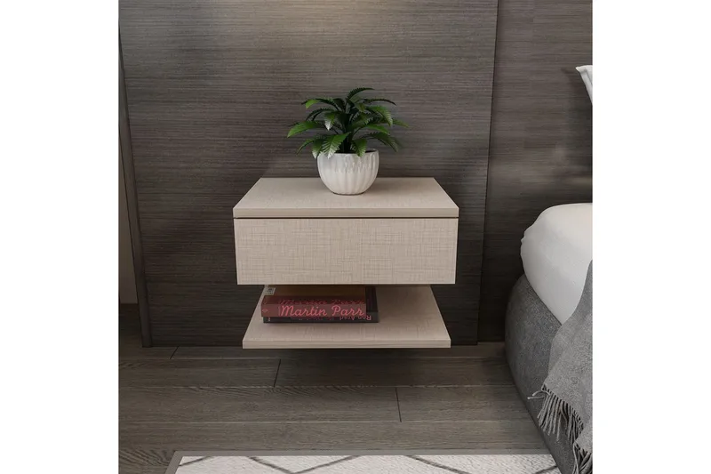 Telo Nattbord 45 cm - Beige - Møbler - Bord - Avlastningsbord - Sengebord & nattbord