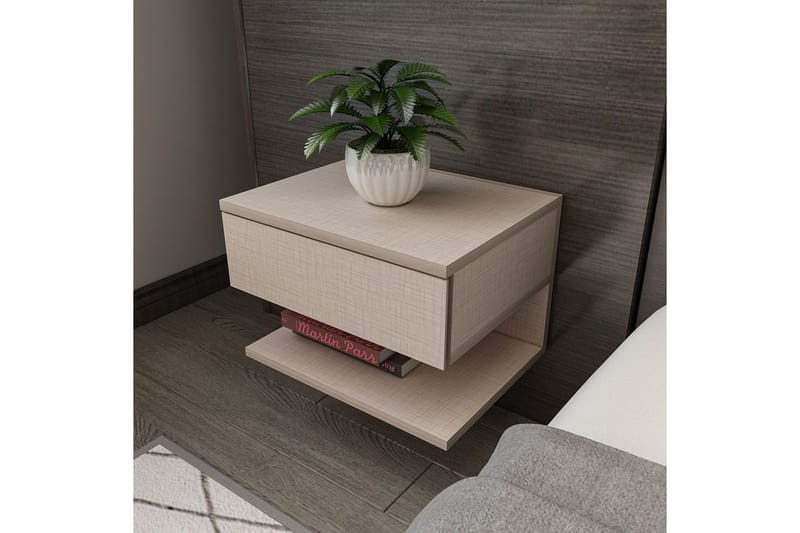 Telo Nattbord 45 cm - Beige - Møbler - Bord - Avlastningsbord - Sengebord & nattbord