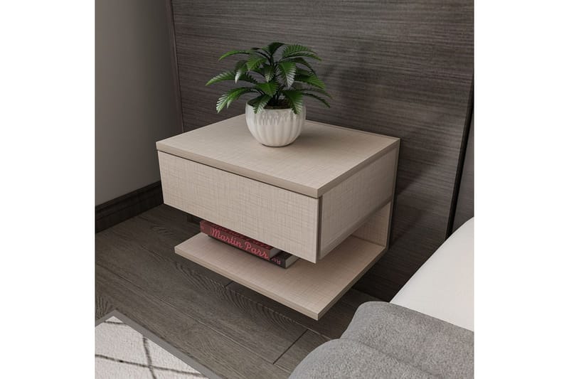 Telo Nattbord 45 cm - Beige - Møbler - Bord - Avlastningsbord - Sengebord & nattbord