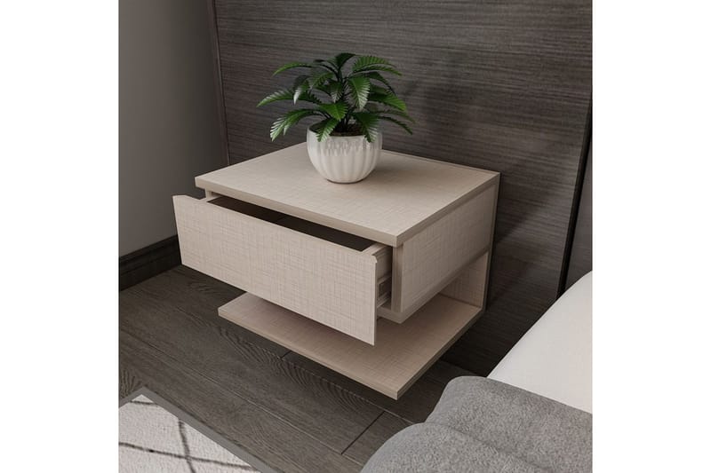 Telo Nattbord 45 cm - Beige - Møbler - Bord - Avlastningsbord - Sengebord & nattbord