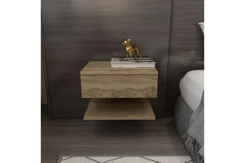 Telo Nattbord 45 cm - Eik - Møbler - Bord - Avlastningsbord - Sengebord & nattbord