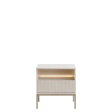 Tenorio Nattbord 54 cm - Beige - Møbler - Bord - Avlastningsbord - Sengebord & nattbord