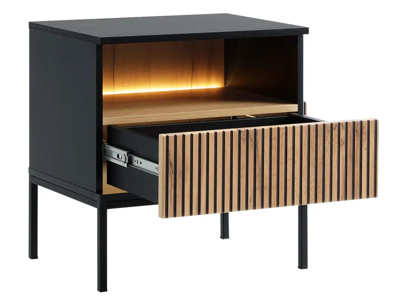 Tenorio Nattbord 54 cm - Beige - Møbler - Bord - Avlastningsbord - Sengebord & nattbord