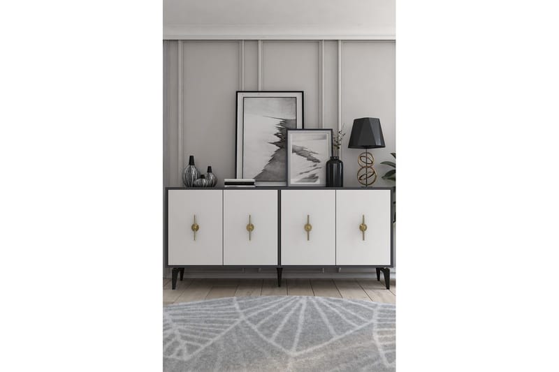 Thylen Konsollbord 180 cm - Antrasitt/Hvit - Møbler - Bord - Avlastningsbord - Gangbord