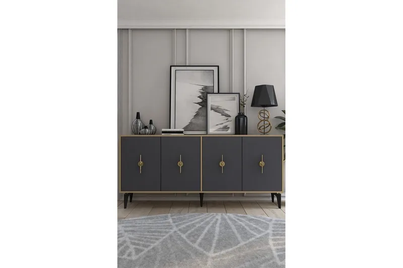 Thylen Konsollbord 180 cm - Eik/Antrasitt - Møbler - Bord - Avlastningsbord - Gangbord