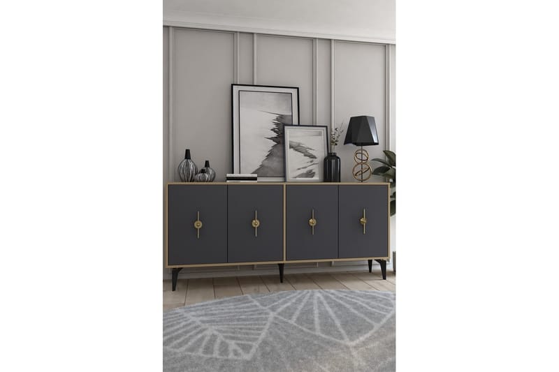 Thylen Konsollbord 180 cm - Eik/Antrasitt - Møbler - Bord - Avlastningsbord - Gangbord