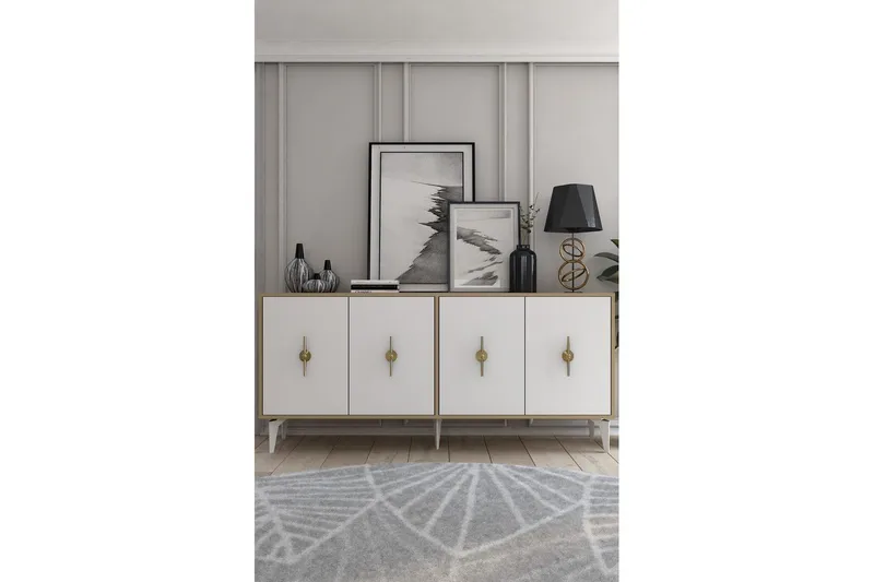 Thylen Konsollbord 180 cm - Eik/Hvit - Møbler - Bord - Avlastningsbord - Gangbord