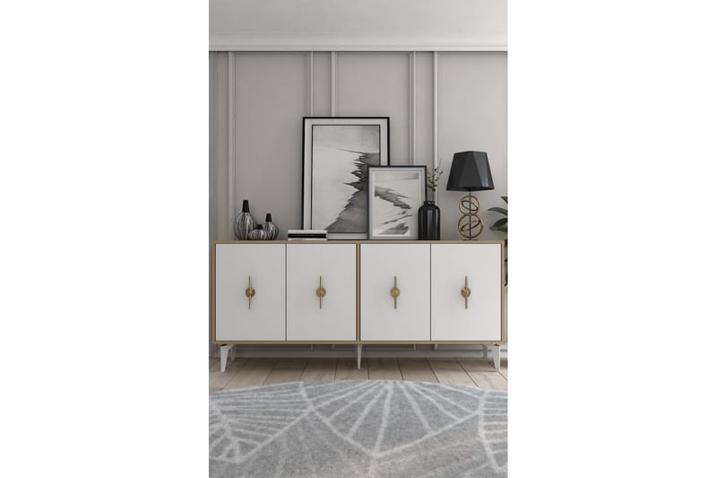 Thylen Konsollbord 180 cm - Eik/Hvit - Møbler - Bord - Avlastningsbord - Gangbord