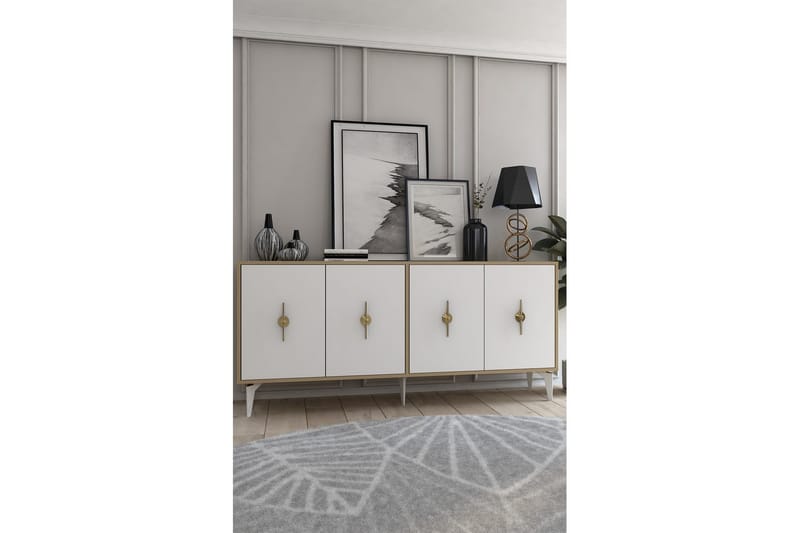 Thylen Konsollbord 180 cm - Eik/Hvit - Møbler - Bord - Avlastningsbord - Gangbord