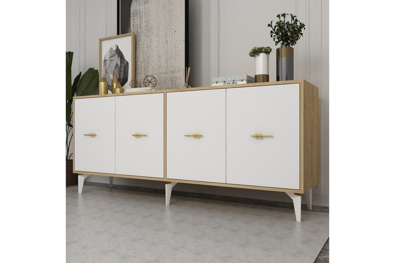 Thyros Konsollbord 180 cm - Eik/Hvit - Møbler - Bord - Avlastningsbord - Gangbord