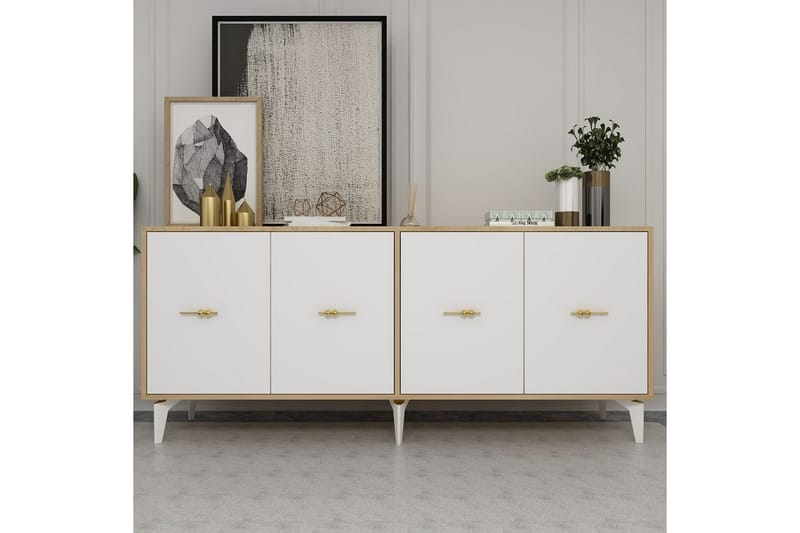 Thyros Konsollbord 180 cm - Eik/Hvit - Møbler - Bord - Avlastningsbord - Gangbord