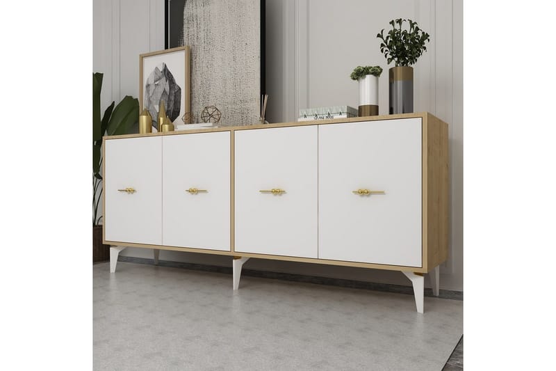 Thyros Konsollbord 180 cm - Eik/Hvit - Møbler - Bord - Avlastningsbord - Gangbord